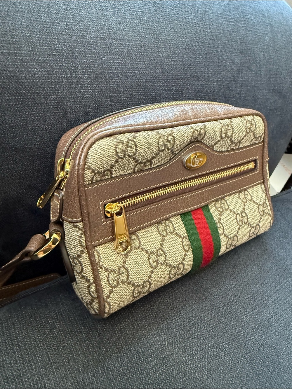 Gucci GG Ophidia Supreme Brown Mini Bag Crossbody Monogram - Picture 4 of 16